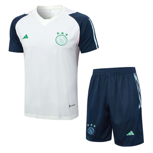Camiseta Entrenamiento Ajax Conjunto Completo 2023 2024 Blanco